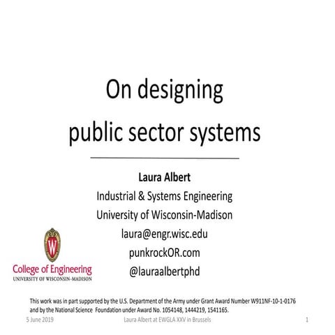 On designing public sector systems in emergency medical services, disaster re...