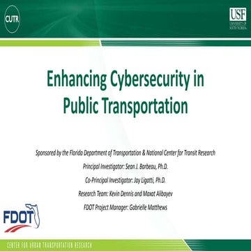 2019 FPTA - Enhancing Cybersecurity in Public Transportation
