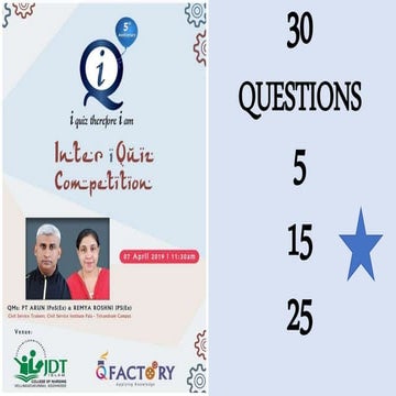 Inter i quiz championship 2019 | PPTX