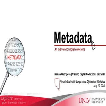Metadata: An Overview for Digital Collections