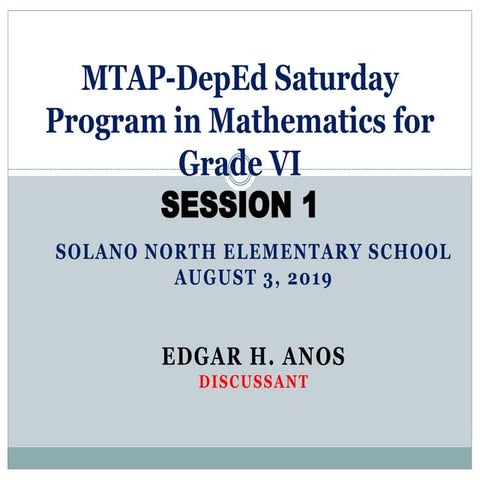 2019 MTAP -Session 1 Grade 6.ppt