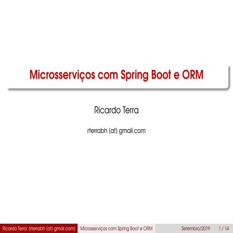 Microsserviços com Spring Boot e ORM