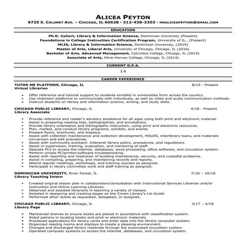 2020 Professional Resume
