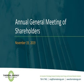 2019 Annual General Meeting of Shareholders Presentation