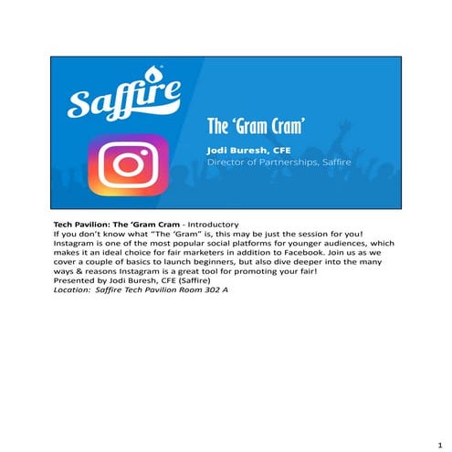 The Gram Cram - MFCF 2019