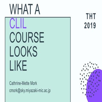 What a CLIL course looks like