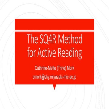SQ4R – A strategy for active reading