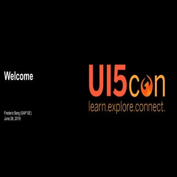 UI5con 2019 - Keynote for Rot