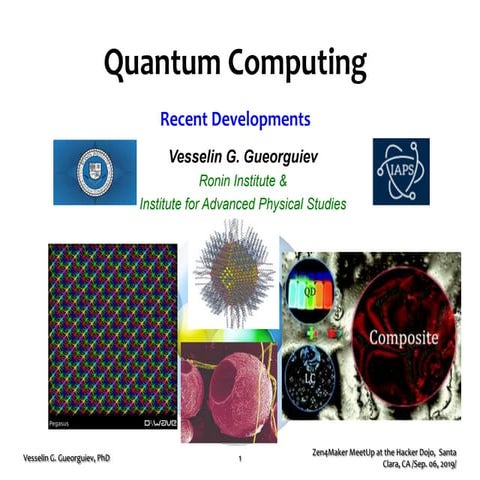 Quantum Computing - Recent Developments (2019)