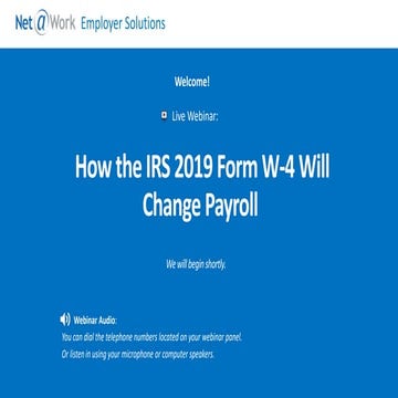 How the IRS 2019 Form W-4 Will Change Payroll