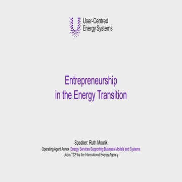  Entrepreneurship in the energy transition