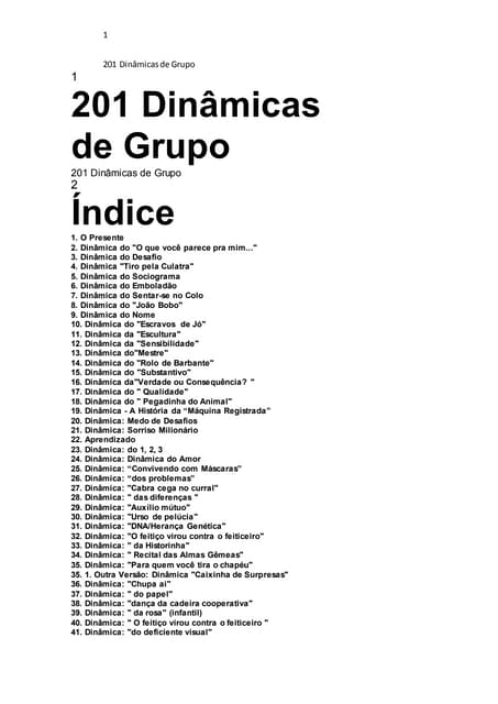 dinâmicas de grupo