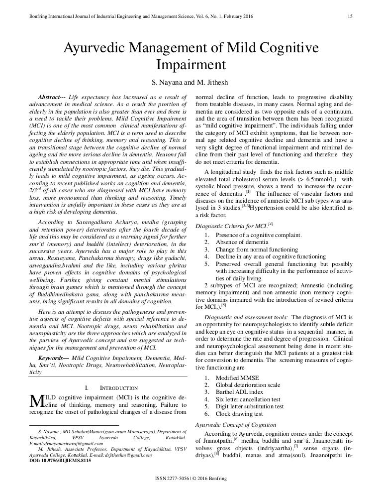 Cognitive impairment essay 06 picture