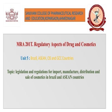 Comprehensive Regulatory Overview of Cosmetics in Brazil and ASEAN ...