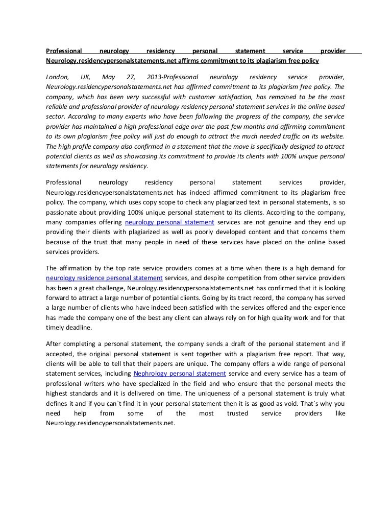 ending a personal statement