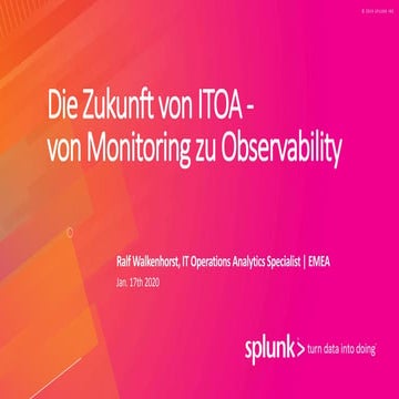 Splunk Discovery Köln - 17-01-2020 - Splunk for ITOps