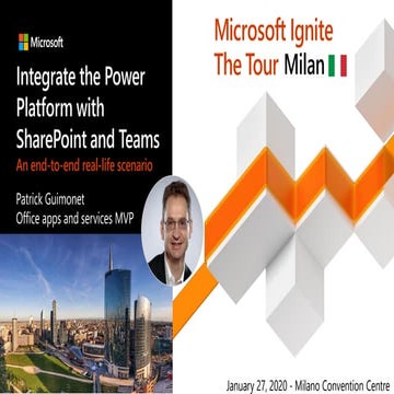 2020 01-27 MS Ignite The Tour Milan - Integrate Power Platform with SharePoin...