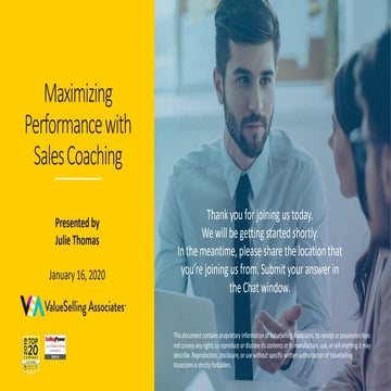 Maximizing Performance Through Sales Coaching