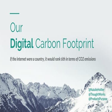 If the internet were a country it would rank 6th in terms of CO2 emissions