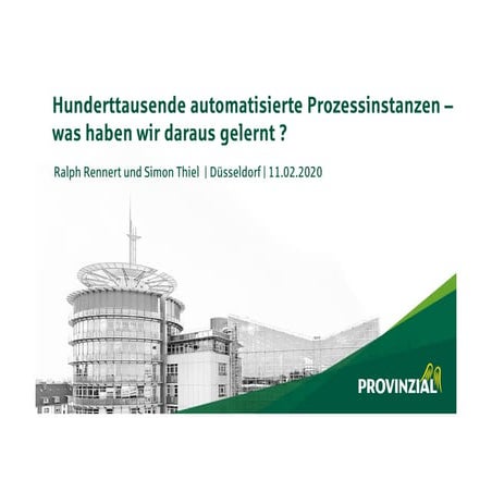Process Automation Forum Düsseldorf, Provinzial Rheinland Versicherung AG