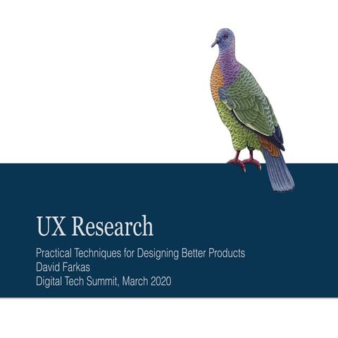 UX Research Workshop, DTX 2020