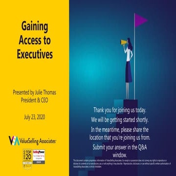 Sales Training - Get In The Door and Sell Higher