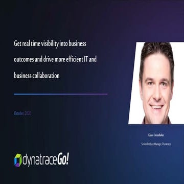 Get real time visibility into business outcomes and drive more efficient IT a...