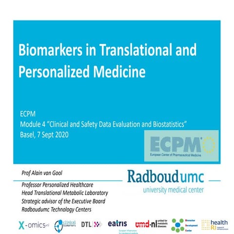 2020 09-07 European Center Pharmaceutical Medicine course Biomarkers, Basel, ...