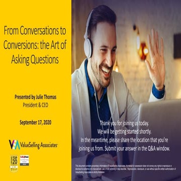From Conversations to Conversions: the Art of Asking Questions