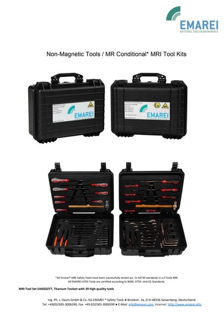 MRI Tool Kit E2I0500BC Plus Presentation | PDF