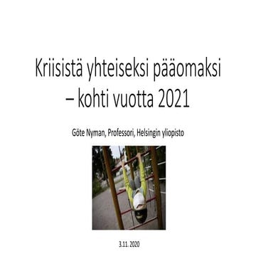 2020 11-03 kriisista yhteiseksi paaomaksi gote nyman