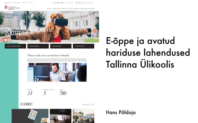 E-õppe ja avatud hariduse lahendused Tallinna Ülikoolis