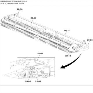 CASE 2020 Flexible grain head parts...