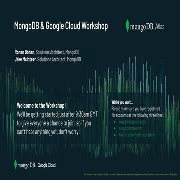 Online | MongoDB Atlas on GCP Workshop | PPT
