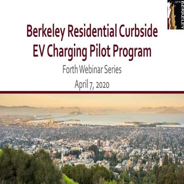 Berkeley Residential Curbside EV Charging Pilot Program by Sarah Moore