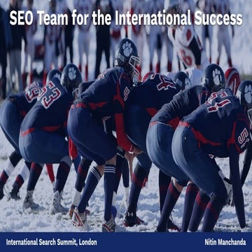 SEO Team for the International Success | International Search Summit, London ...