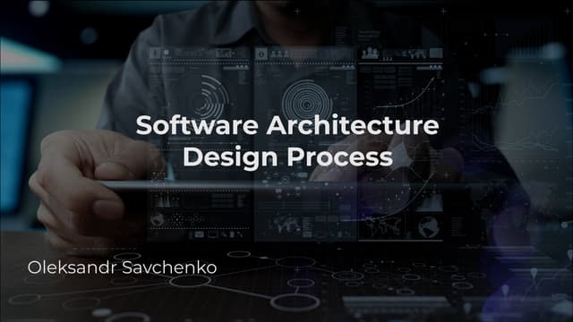 O.Savchenko FWDays workshop Software Architecture