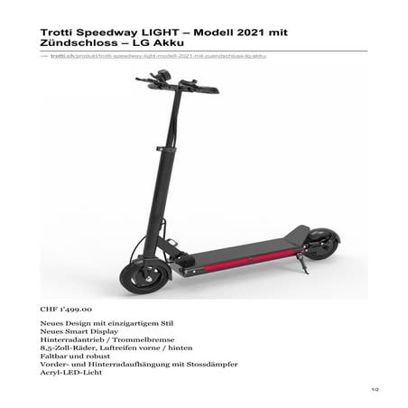 Trotti GmbH - Elektroroller Wintermodelle 2020-2021 | PDF