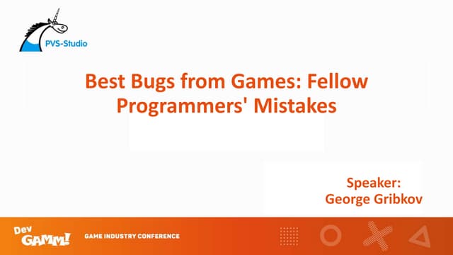 Best Bugs from Games: Fellow Programmers' Mistakes