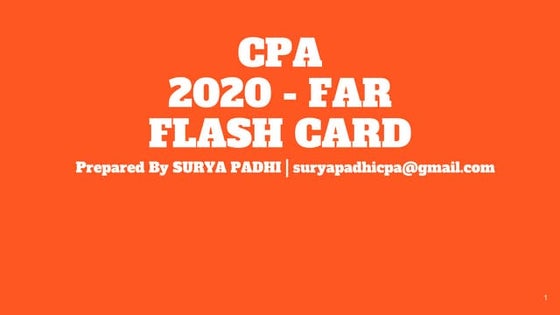 2020 CPA FAR REVIEW NOTES