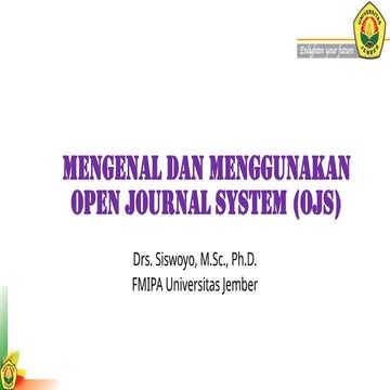Pengelolaan E-Journal dengan OJS | PDF