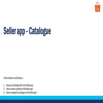 Seller app - Catalogue