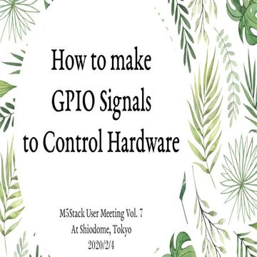 How to make GPIO Signals to Control Hardware
