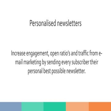 Create personalised e-mail newsletters and increase engagement