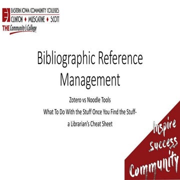 Bibliographic Reference Organization | PPT