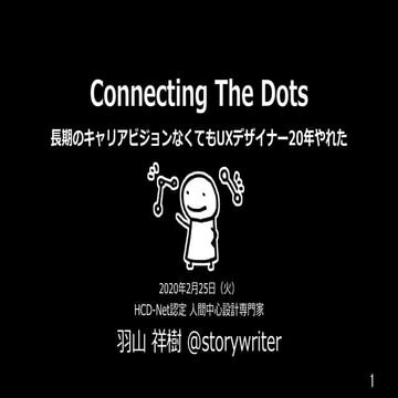 Connecting The Dots - 長期のキャリアビジョンなくてもUXデザイナー20年やれた