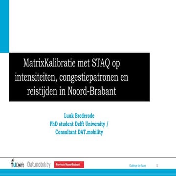 Matrixkalibratie in strategische verkeersmodellen - nieuwe ...