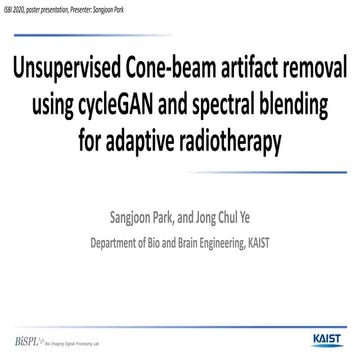 Unsupervised conebeam artifact removal using cycleGAN and spectral blending