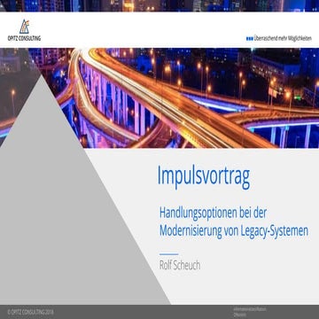 Handlungsoptionen bei der Modernisierung von Legacy-Systemen