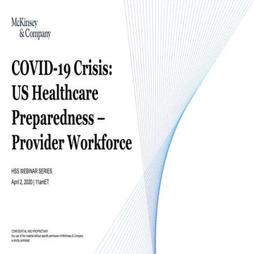 COVID-19 crisis: US Healthcare preparedness - provider workforce